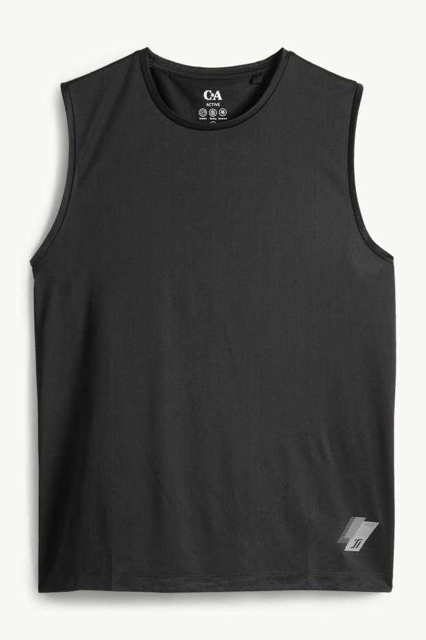 Herren - Funktions-Tank-Top - schwarz