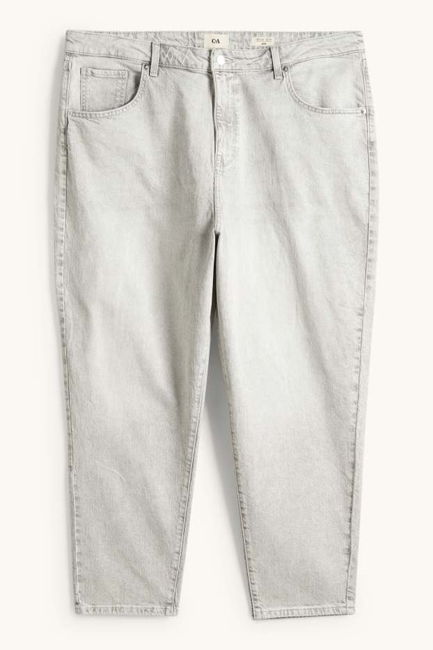 Damen - Mom Jeans - High Waist - LYCRA® - helljeansgrau