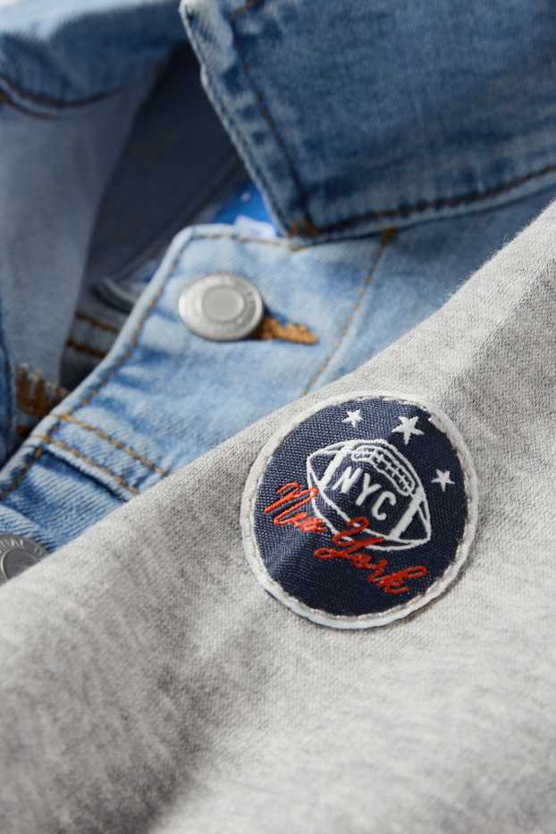 Kinder Buben - Football - Jeansjacke - helljeansblau