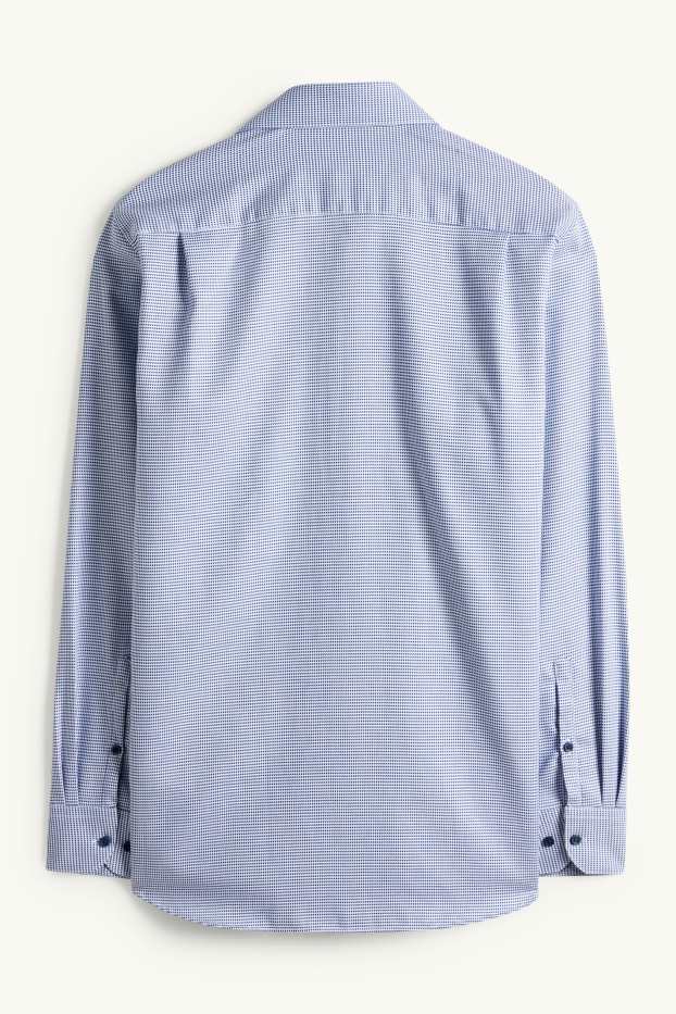 Home - Camisa formal - regular fit - cutaway - no requereix planxada - estampada - blanc/blau