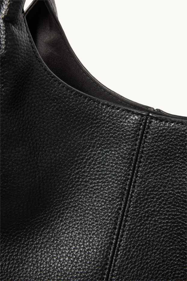 Dona - Bossa shopper gran - pell sintètica - negre