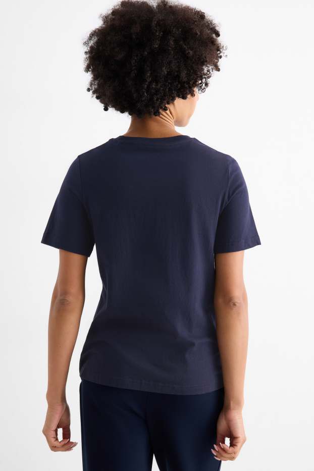 Damen - T-Shirt - Regular Fit - dunkelblau