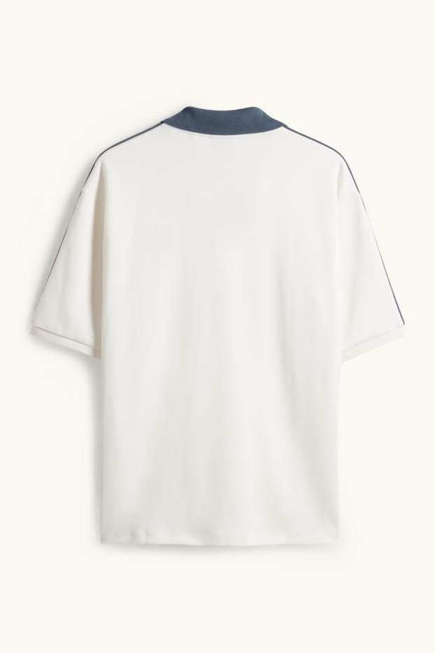 Hommes - T-shirt - oversize - blanc crème