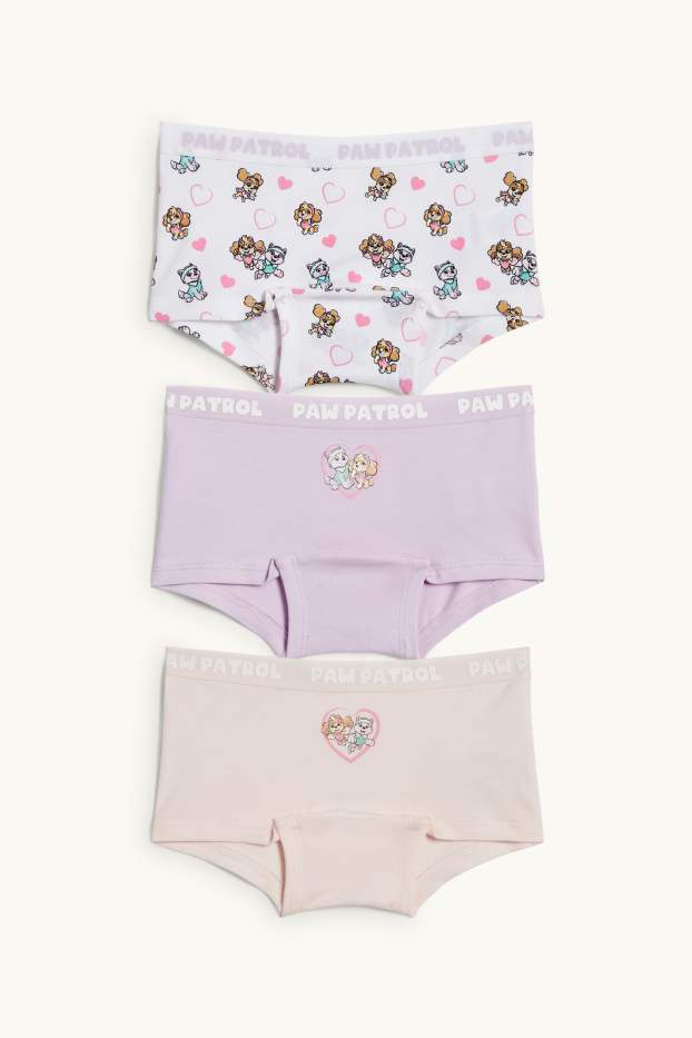 Enfants filles - Lot de 3 - La Pat' Patrouille - Stella, Everest - caleçons - rose