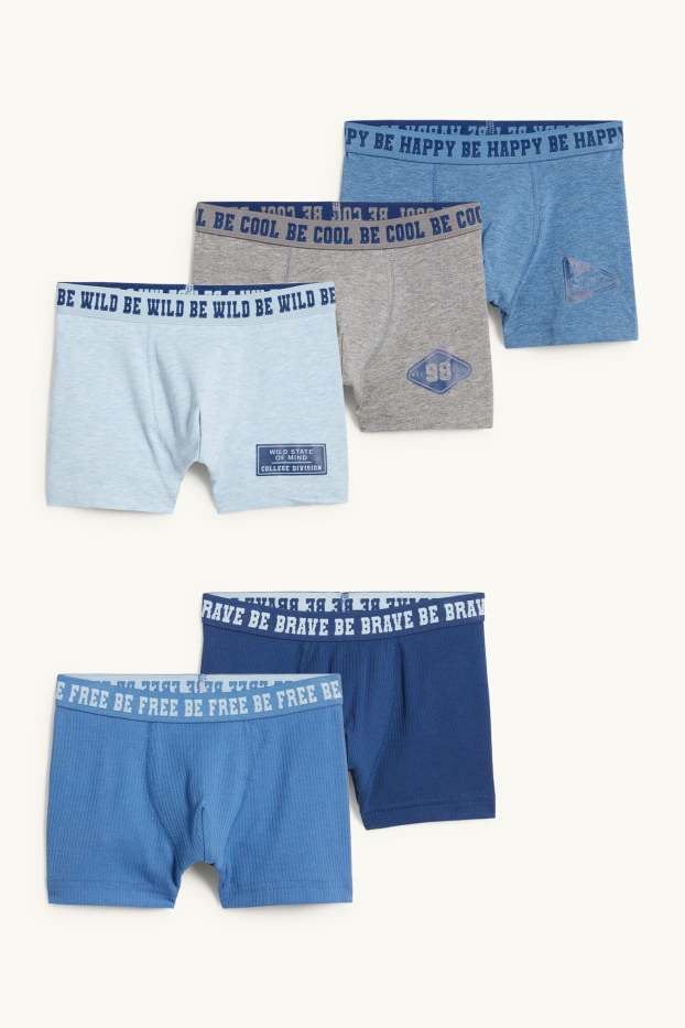 Bambini - Confezione da 5 - boxer - azzurro