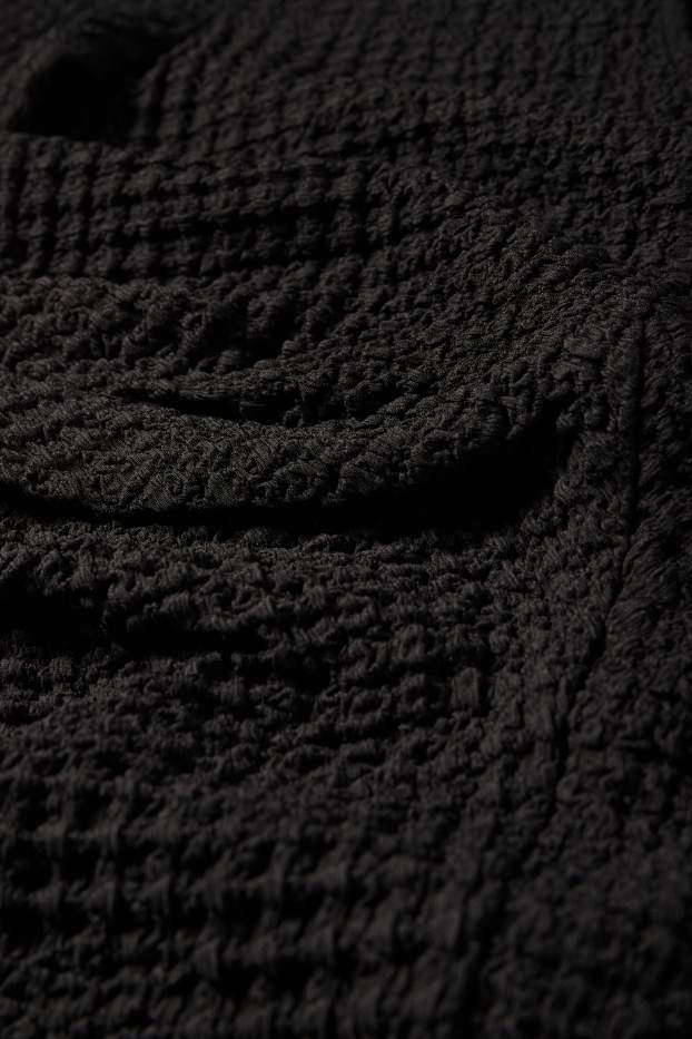 Femei - Rochie cu decolteu în V - straight fit - structurată - negru