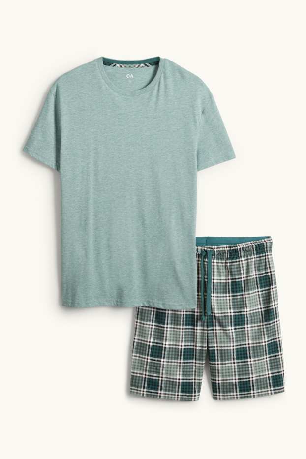 Hommes - Pyjashort - vert