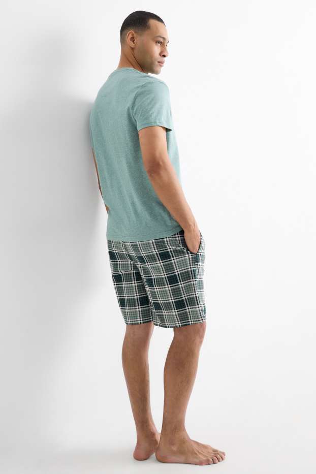 Hommes - Pyjashort - vert