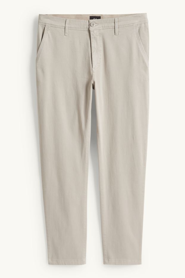 Pánské - Kalhoty chino - slim fit - světle béžová