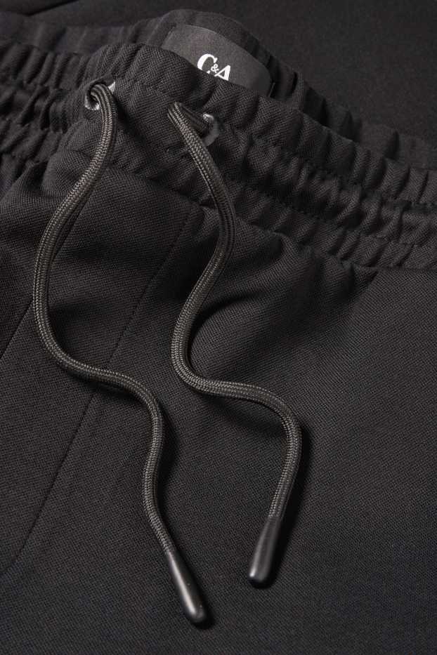 Heren - Sweatshort - met structuur - zwart