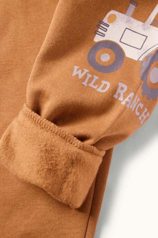 Kinder Jungen - Traktor - Jogginghose - braun