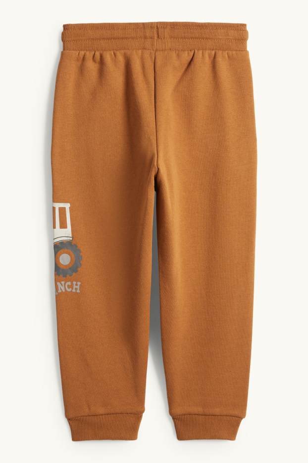 Kinder Jungen - Traktor - Jogginghose - braun