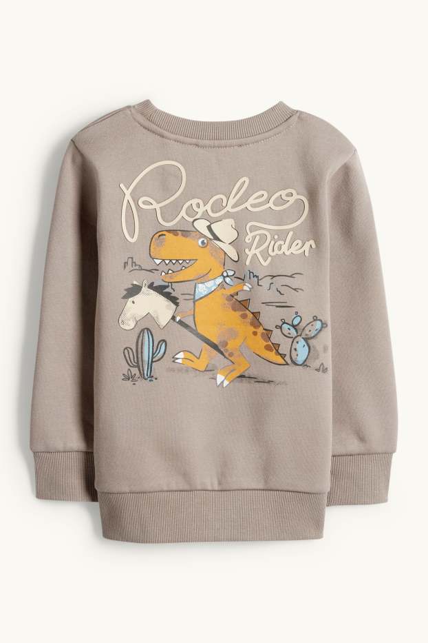 Kinder Jungen - Dino - Sweatshirt - grau