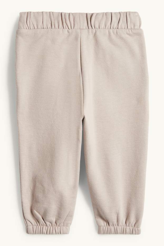 Miminka - chlapci - Medvídci - teplákové kalhoty pro miminka - světle šedá