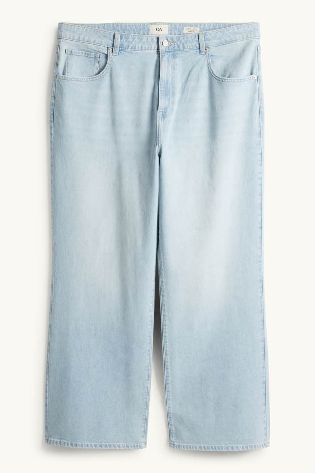 Donna - Jeans a gamba larga - vita alta - jeans azzurro