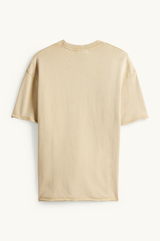 Hommes - T-shirt - relaxed fit - beige