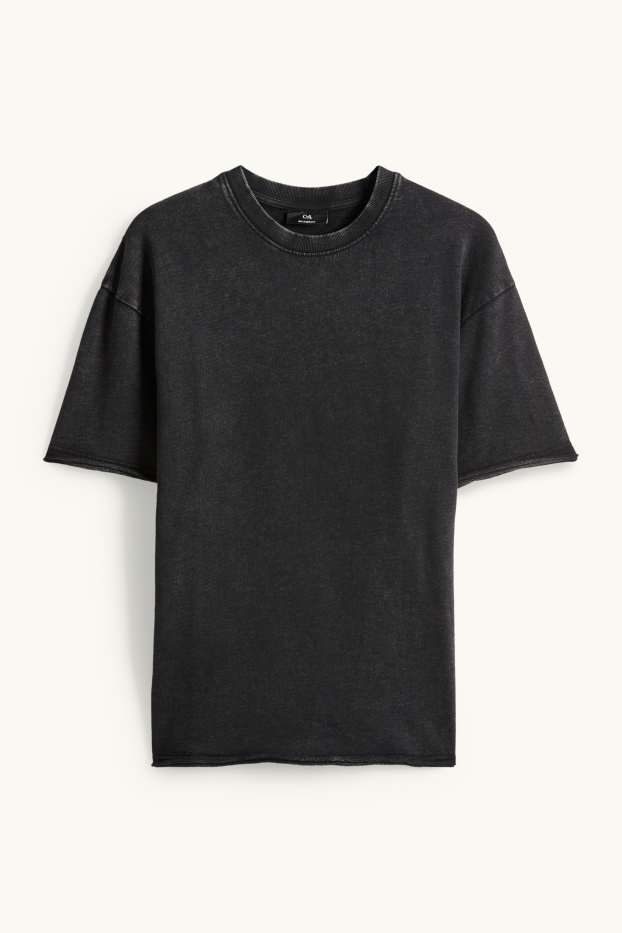Hommes - T-shirt - relaxed fit - noir