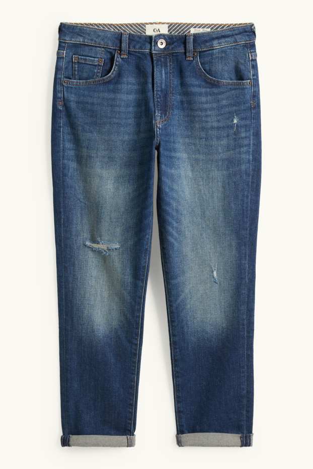 Femmes - Boyfriend jean - mid waist - jean bleu-gris