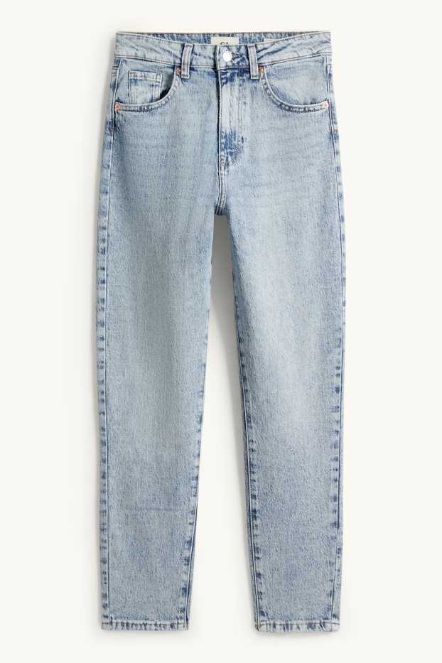 Damen - Mom Jeans - High Waist - LYCRA® - helljeansblau