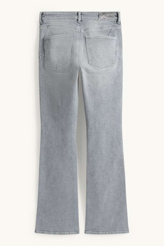 Dames - Bootcut jeans - mid waist - shaping jeans - LYCRA® - jeanslichtgrijs