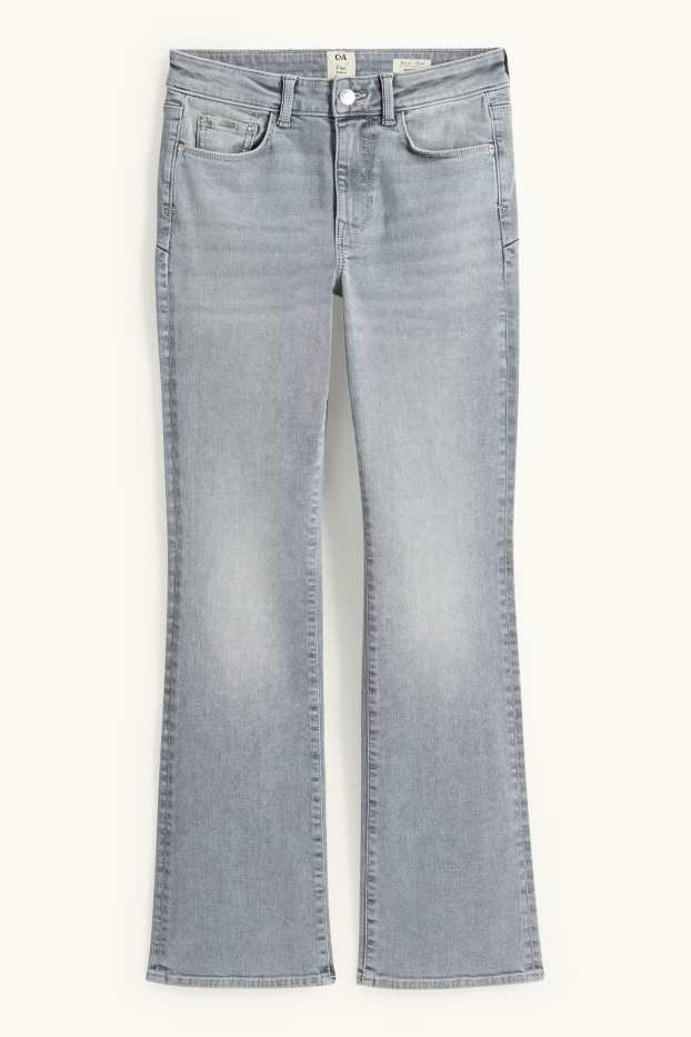 Dames - Bootcut jeans - mid waist - shaping jeans - LYCRA® - jeanslichtgrijs