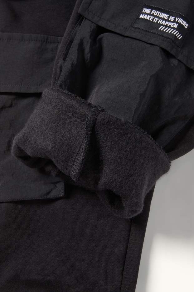 Enfants garçons - Pantalon de jogging cargo - noir