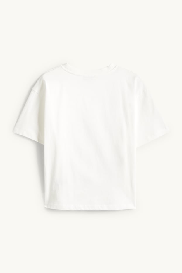 Bambine - Gatto - maglia a maniche corte - bianco / blu