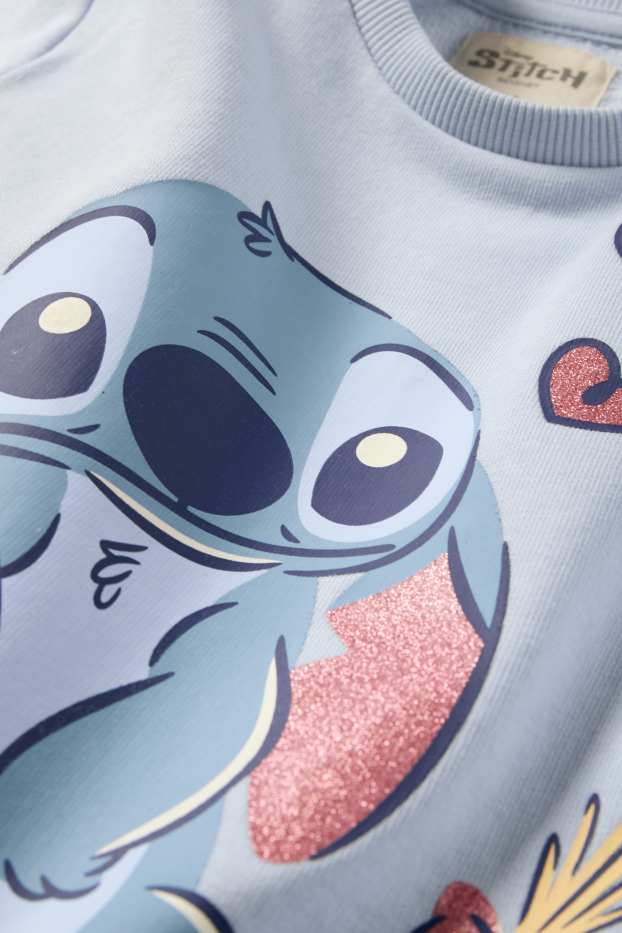 Children Girls - Lilo & Stitch - sweatshirt - shiny - light blue