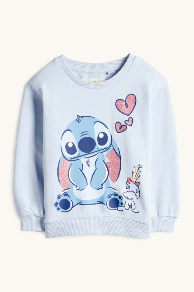 Children Girls - Lilo & Stitch - sweatshirt - shiny - light blue