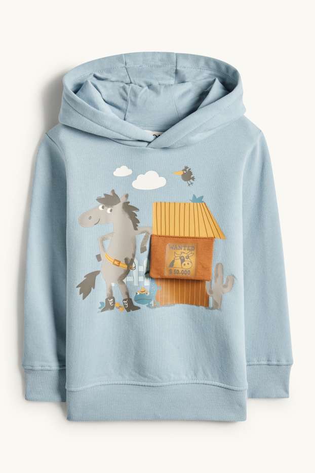 Copii - Băieți - Fermă - hanorac - albastru deschis