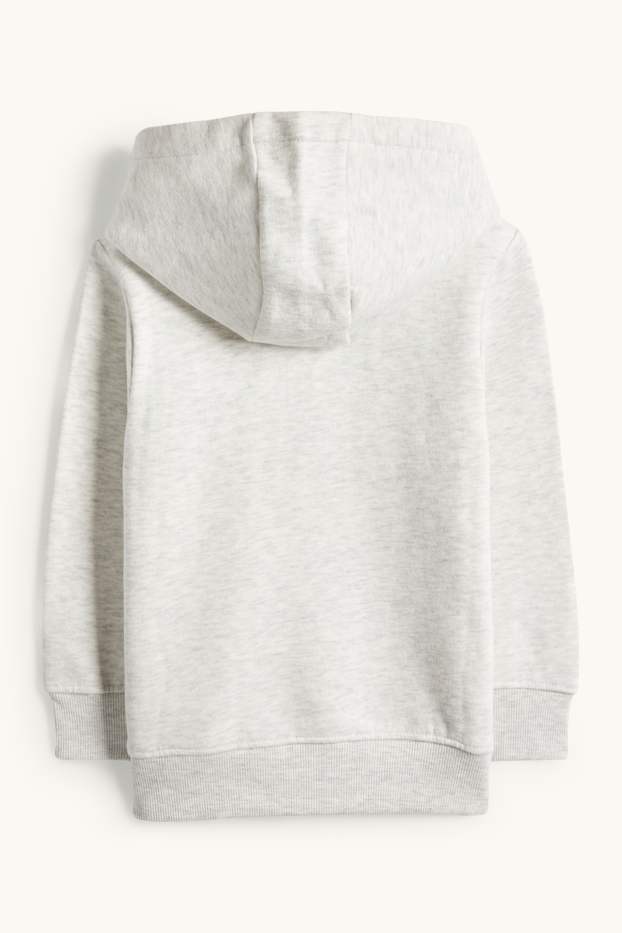 Kinder Jungen - Löwe - Hoodie - hellgrau-melange