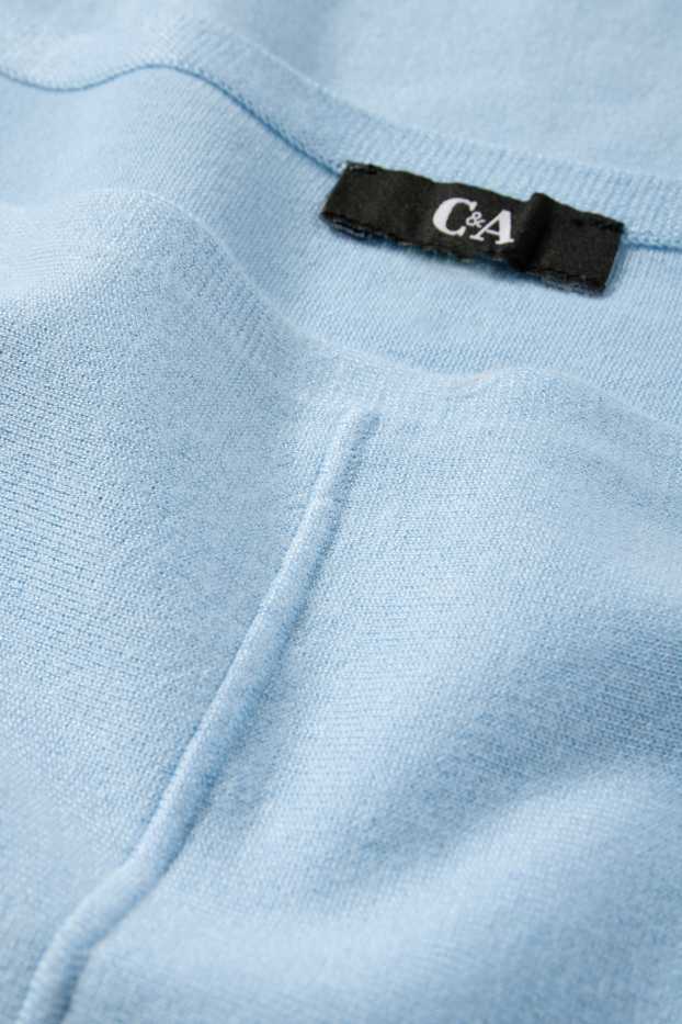 Dámské - Svetr z jemného úpletu - světle modrá