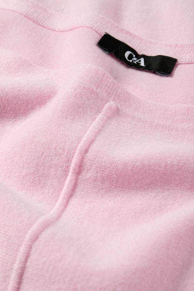 Women - Fine knit jumper - rose