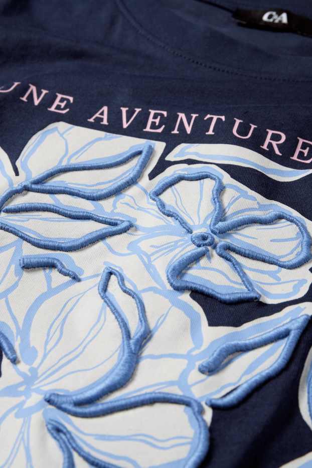 Dámské - Tričko - regular fit - tmavomodrá