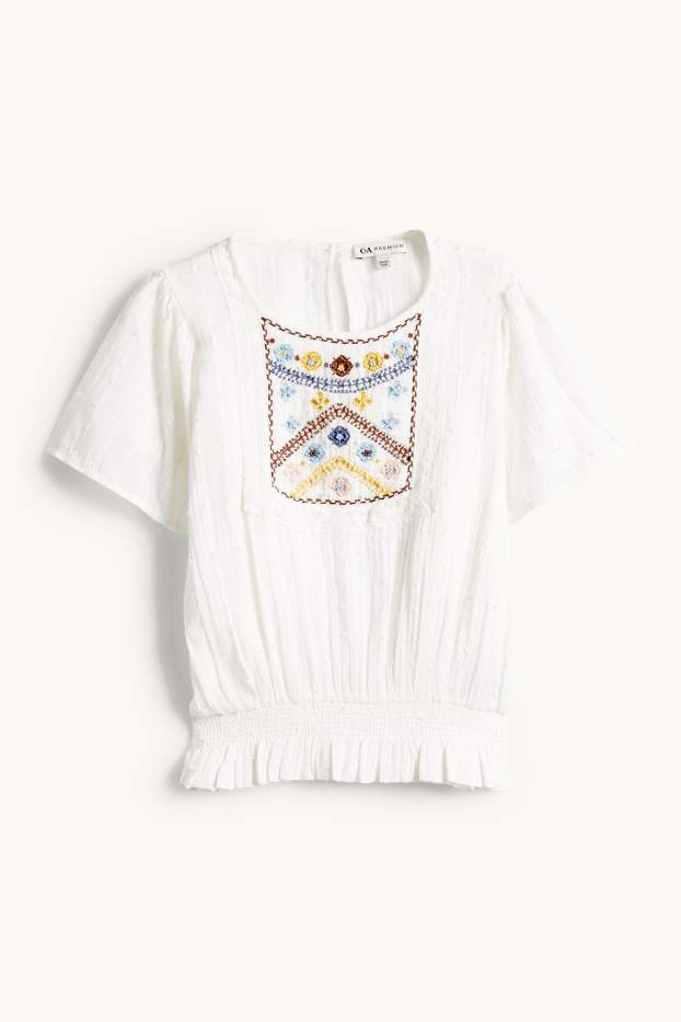 Kinder Mädchen - Bluse - weiß