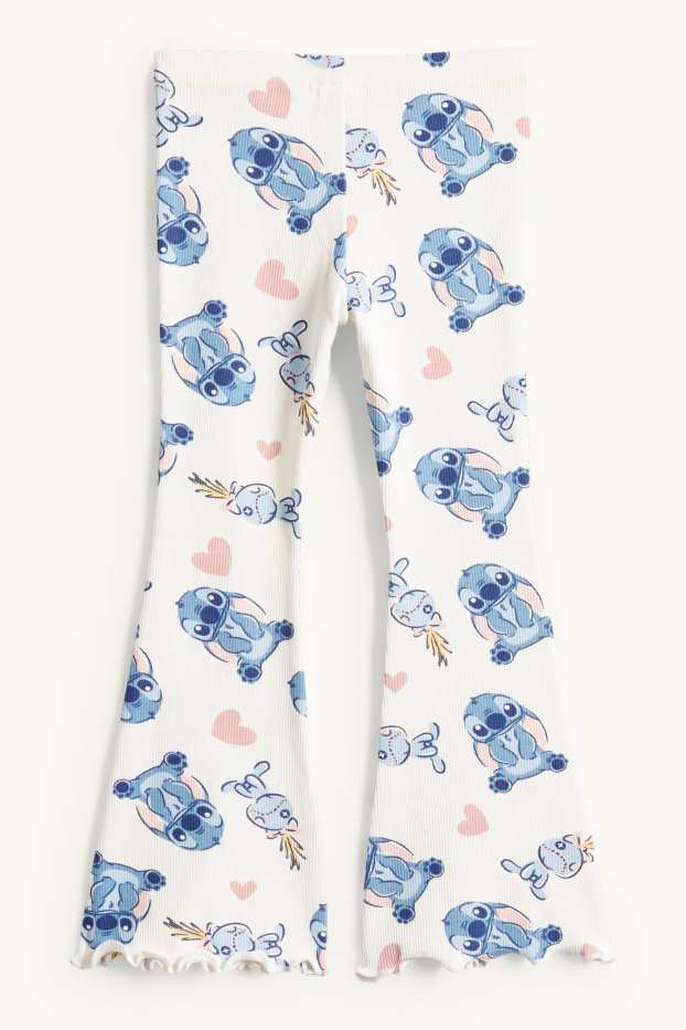 Nena - Lilo & Stitch - leggings acampanats - acanalats - blanc trencat