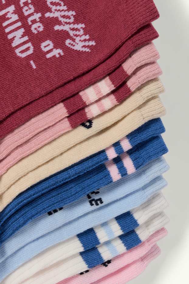 Copii - Fete - Multipack 7 perechi - șosete bebeluși - roz