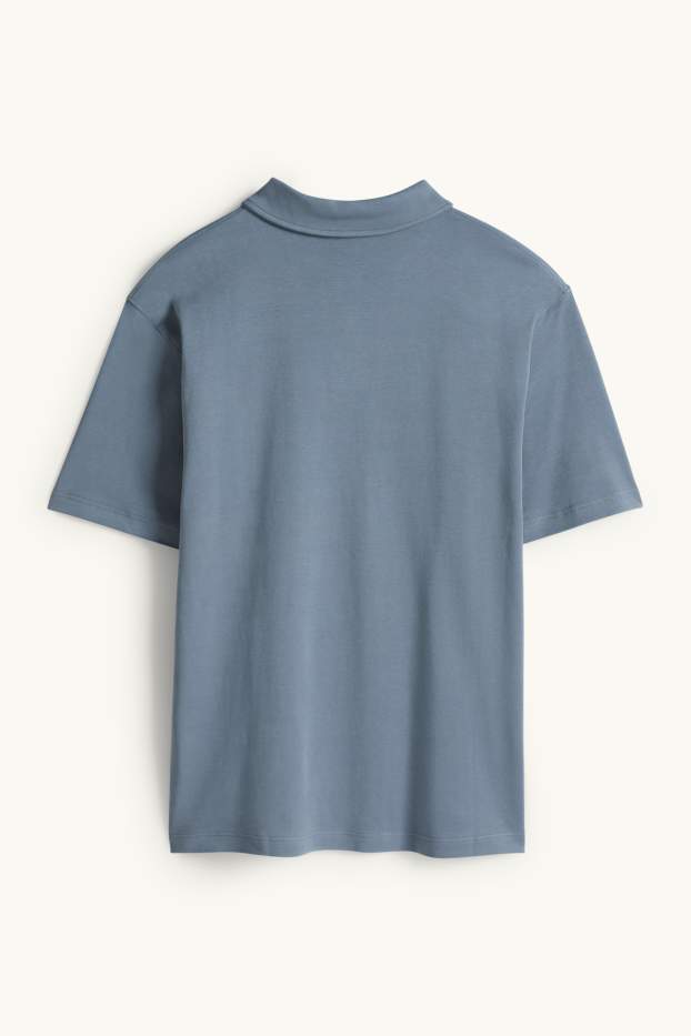 Heren - Poloshirt - relaxed fit - grijs