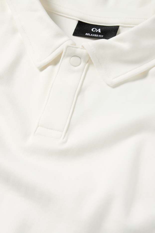 Heren - Poloshirt - relaxed fit - wit