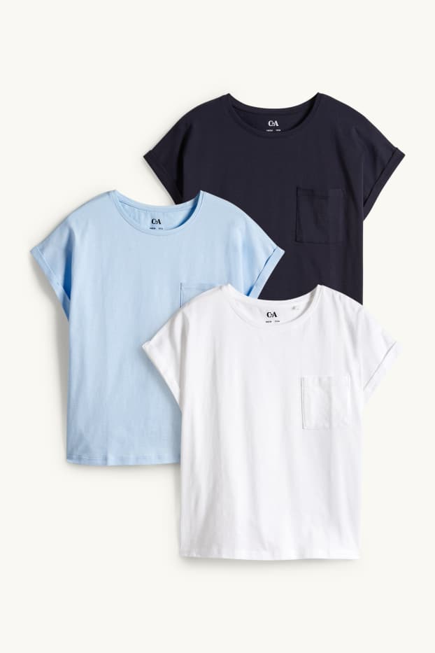 Niñas - Pack de 3 - camisetas de manga corta - blanco