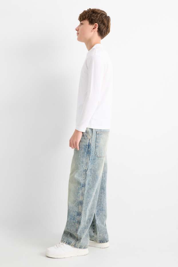 Kinderen: jongens - Baggy jeans - jeanslichtgrijs