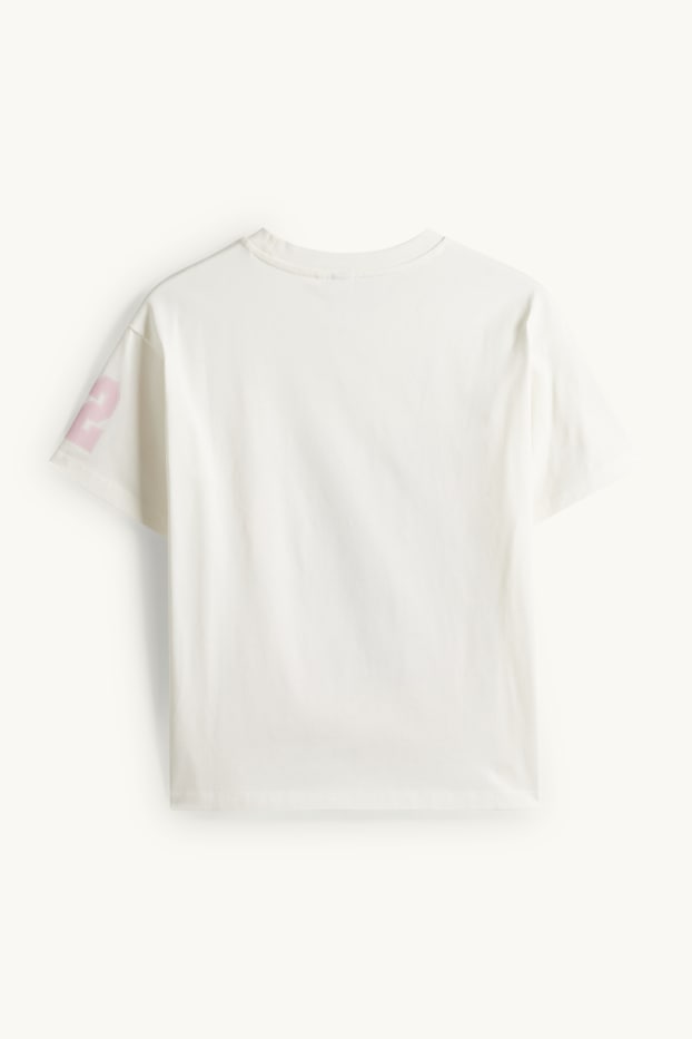 Nena - Lilo & Stitch - samarreta de mànigues curtes - blanc/rosa