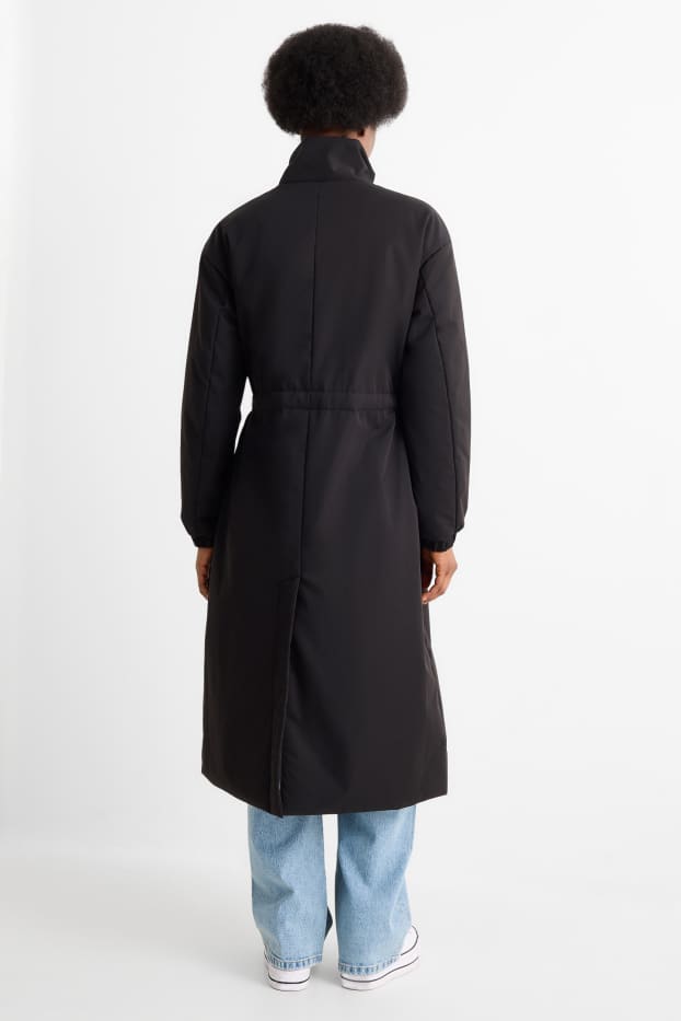 Femmes - Manteau - rembourré - déperlant - noir