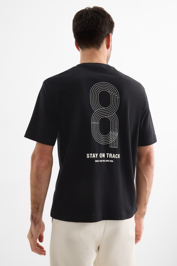 Herren - Funktions-Shirt - Relaxed Fit - schwarz