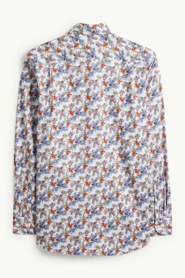 Pánské - Business košile - regular fit - button-down - se vzorem - barevná