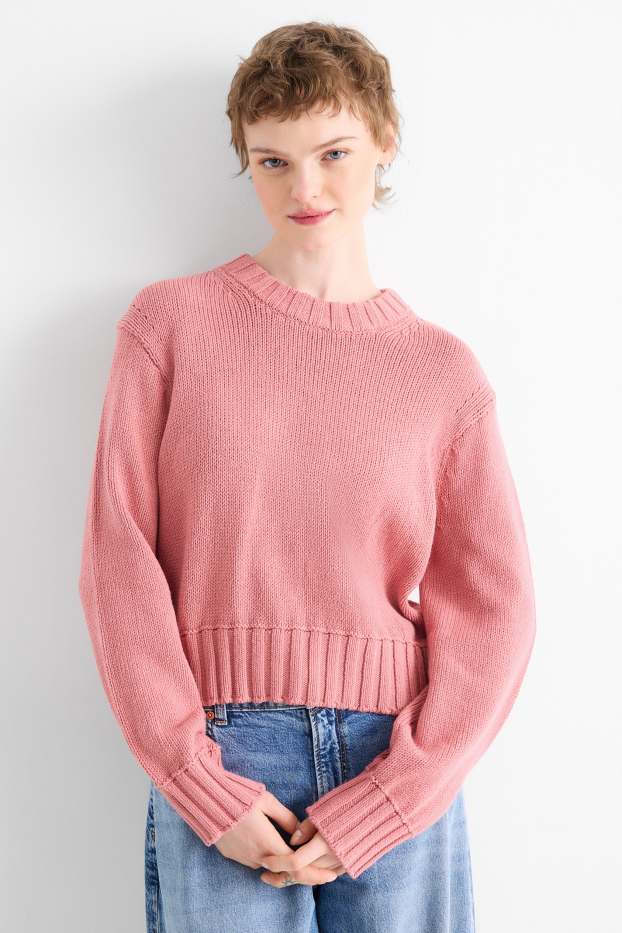 Femei - Pulover - roz