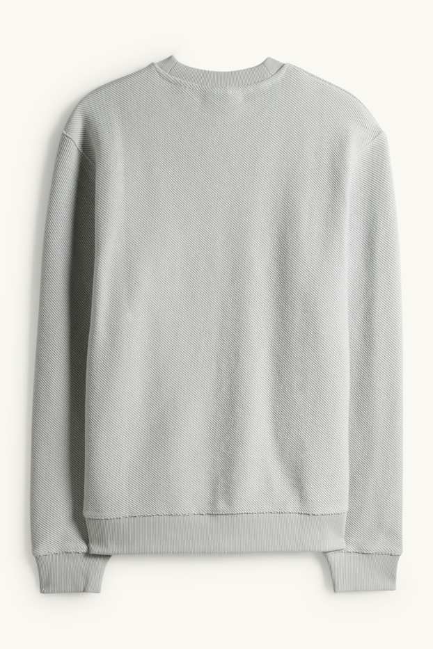 Bărbați - Bluză de molton - structurată - gri deschis