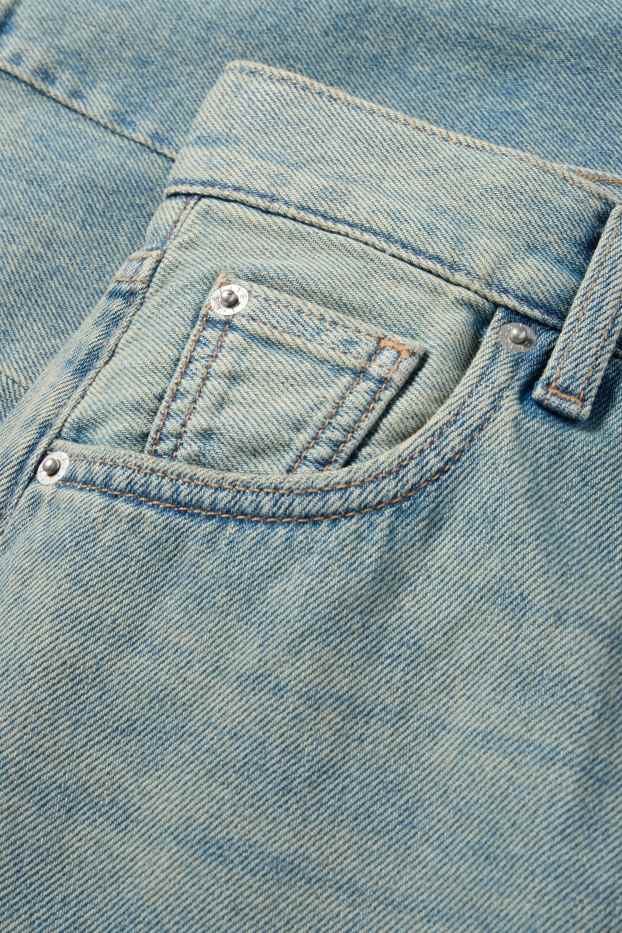 Damen - Balloon Jeans - Mid Waist - helljeansblau