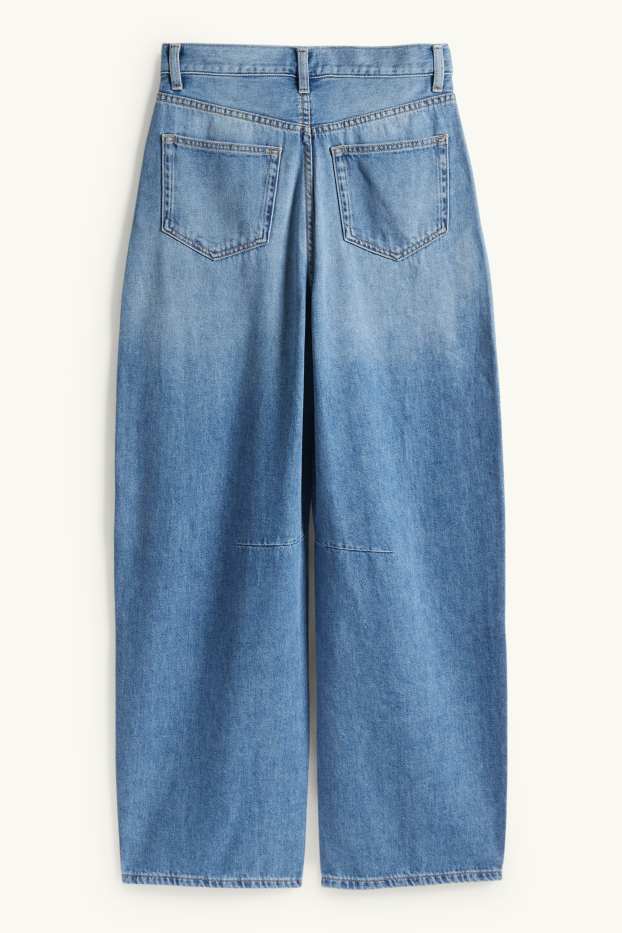 Dames - Balloon jeans - mid waist - jeanslichtblauw