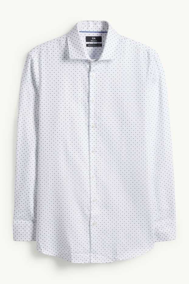 Herren - Businesshemd - Regular Fit - Cutaway - bügelleicht - weiß